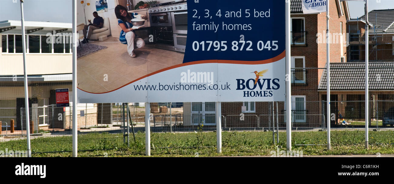 House builder Bovis Homes sign. Stock Photo