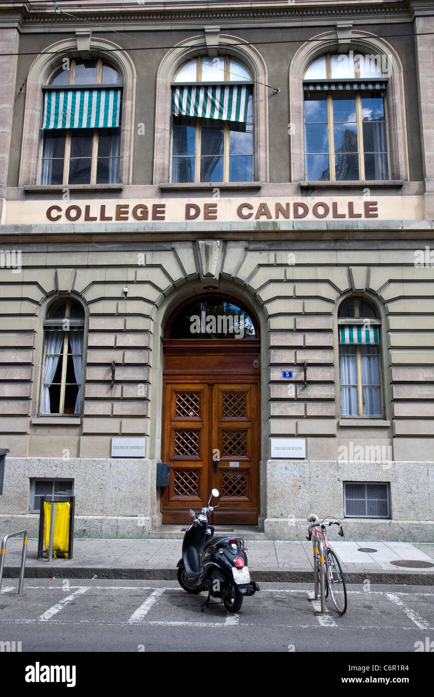 College de Candolle - School in Geneva Stock Photo