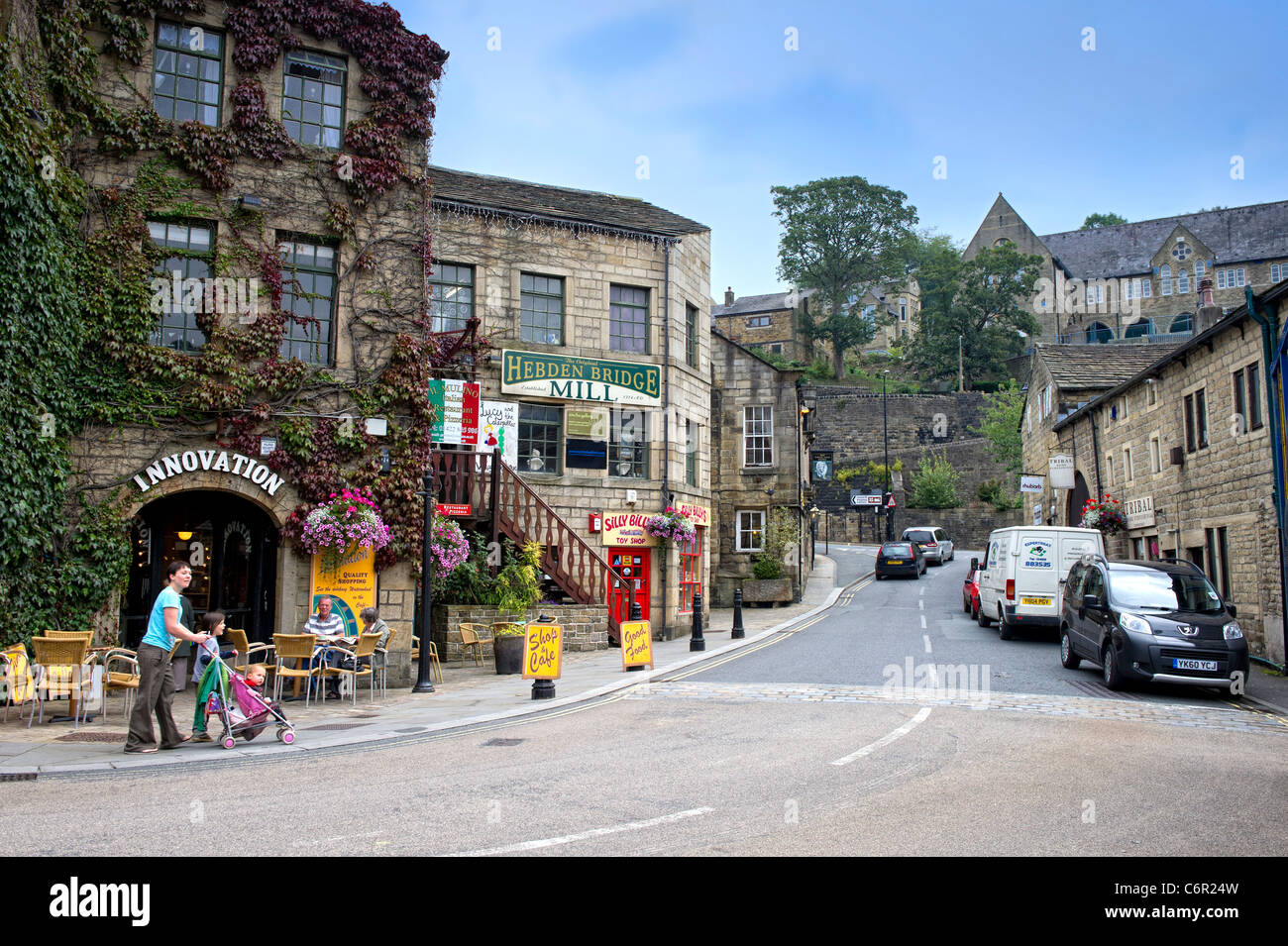 Street in Hebden Bridge, West Yorkshire Stock Photo Alamy