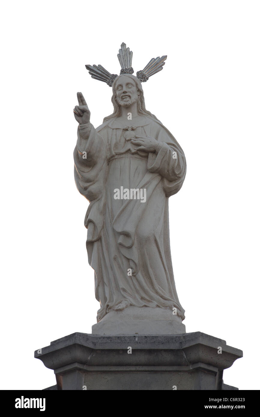 Statue of Jesus' Sacred Heart, in Rota, Cadiz, Spain Stock Photo