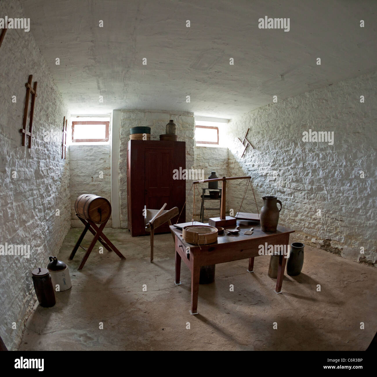 Cellar of a shaker house Stock Photo Alamy