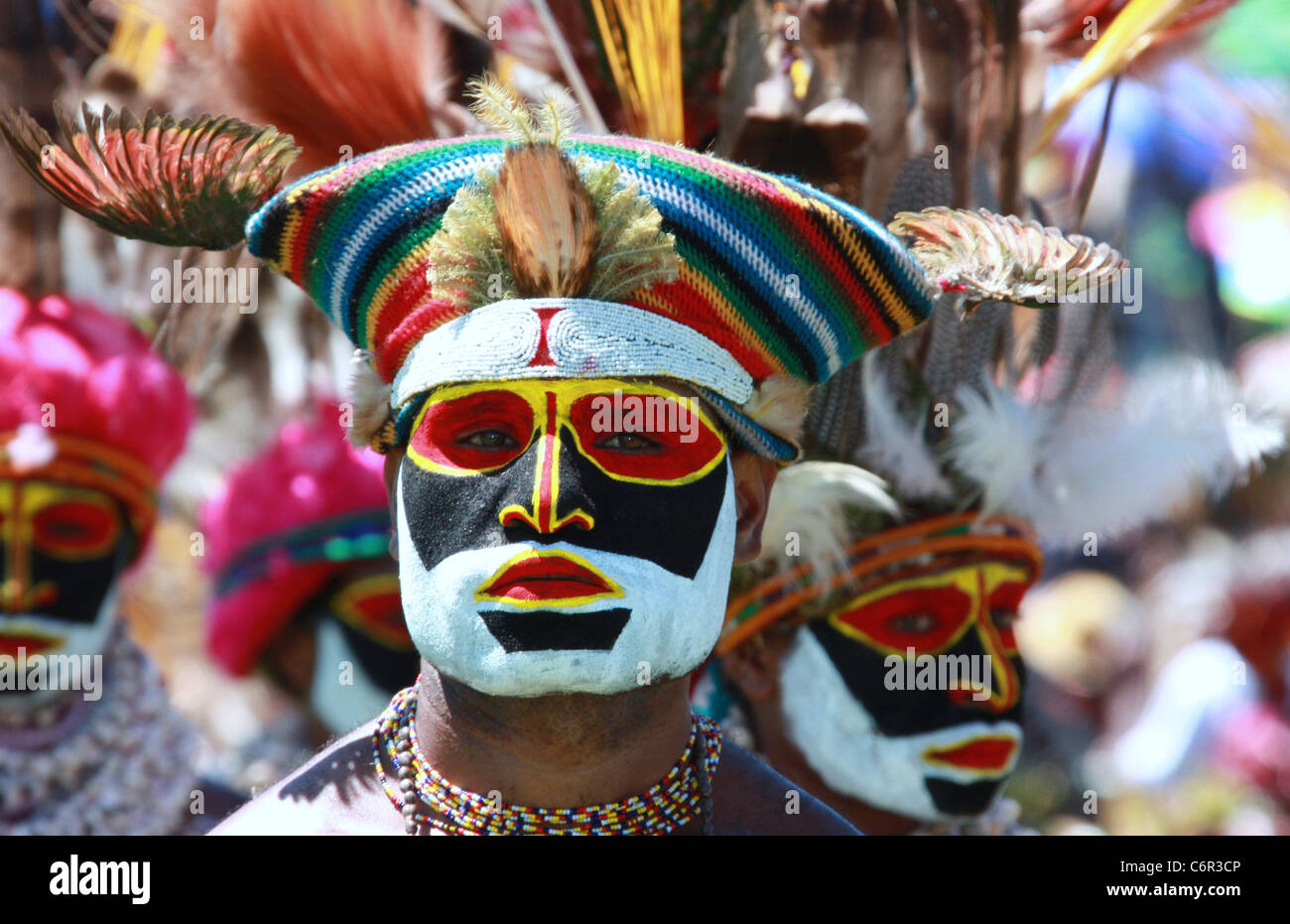 Tribal People at the Mount Hagen Cultural Show 2010 in Papua New Guinea Stock Photo