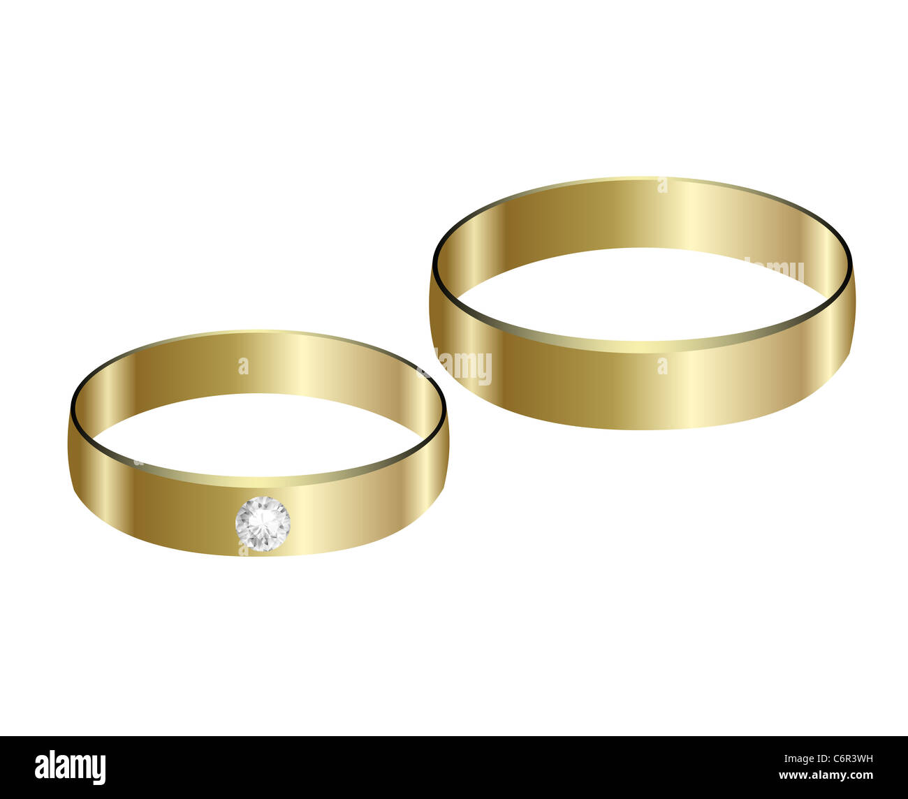 set of wedding rings Stock Photo Alamy