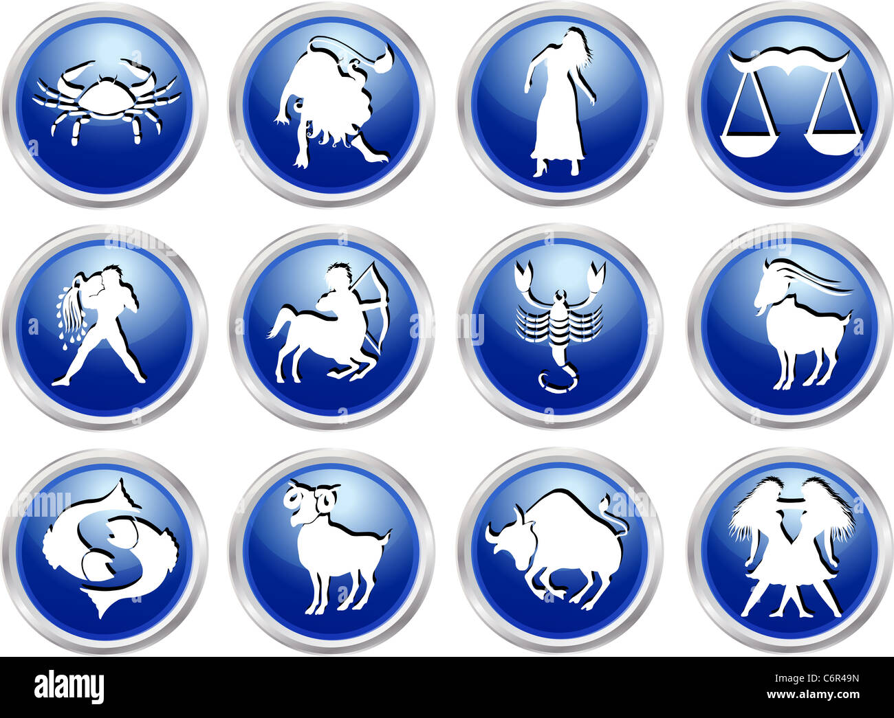 set of zodiac signs Stock Photo