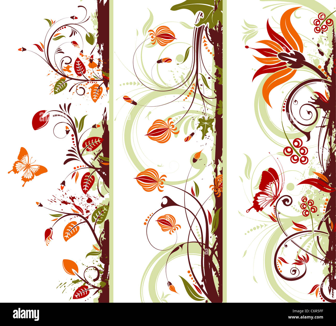 Grunge Floral Vector