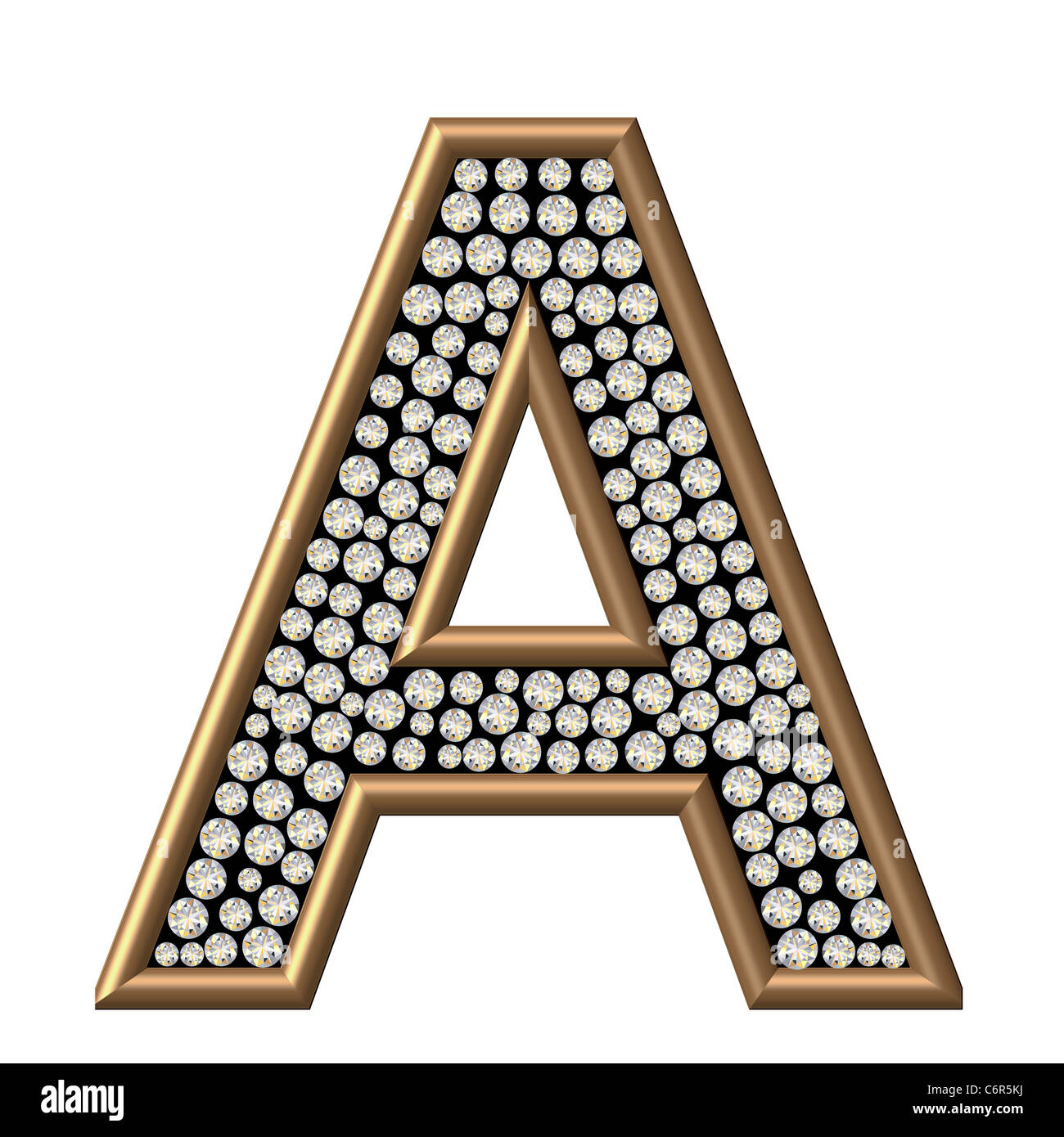 Diamond Letter Character Stock Photo - Alamy