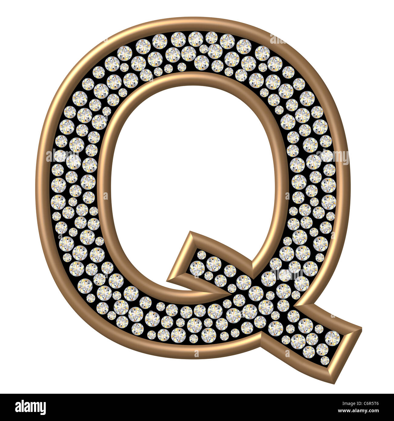 Diamond Letter Character Stock Photo - Alamy