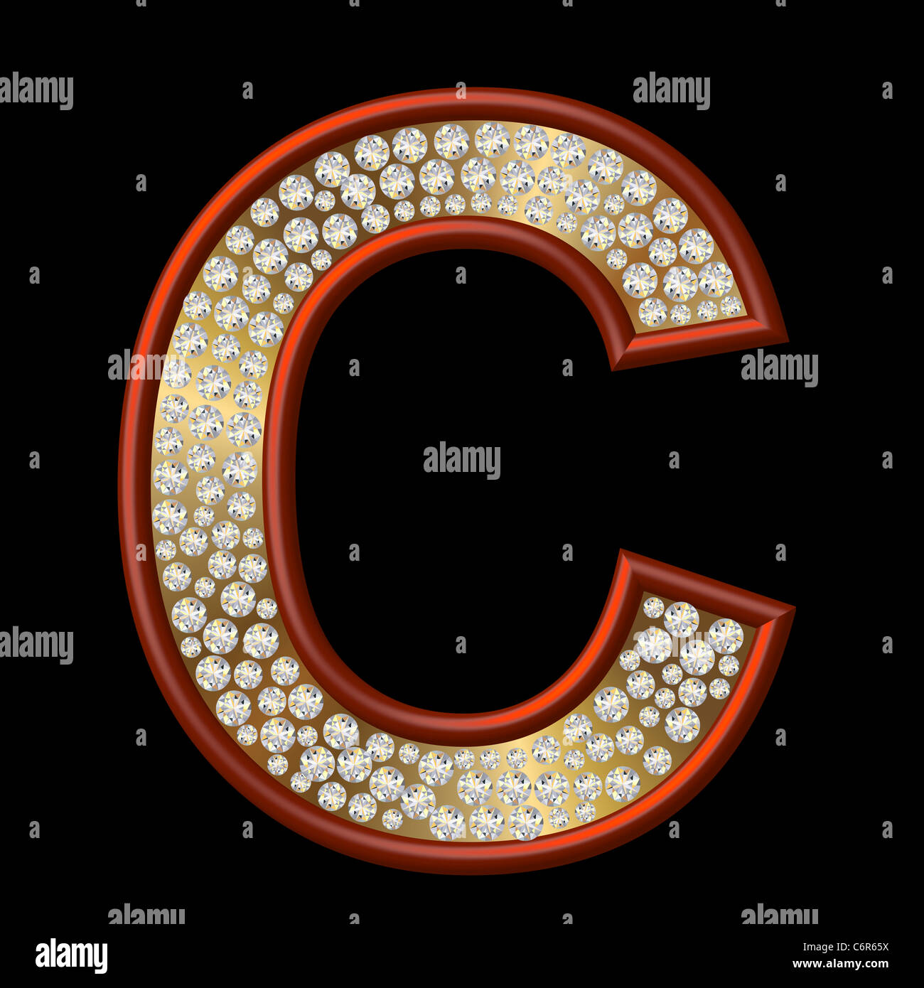 Diamond Letter Character Stock Photo - Alamy