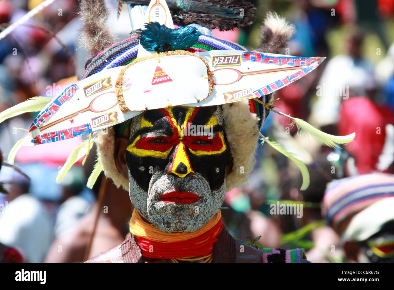 Tribal People at the Mount Hagen Cultural Show 2010 in Papua New Guinea Stock Photo