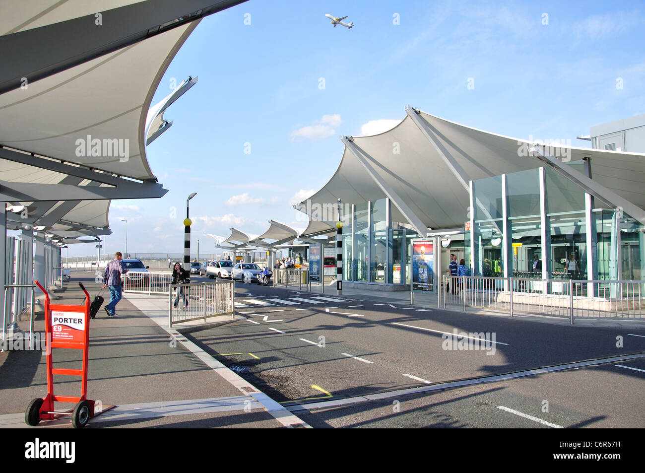 Departure level, Terminal 5, Heathrow Airport. London Borough of Hounslow, Greater London, England, United Kingdom Stock Photo