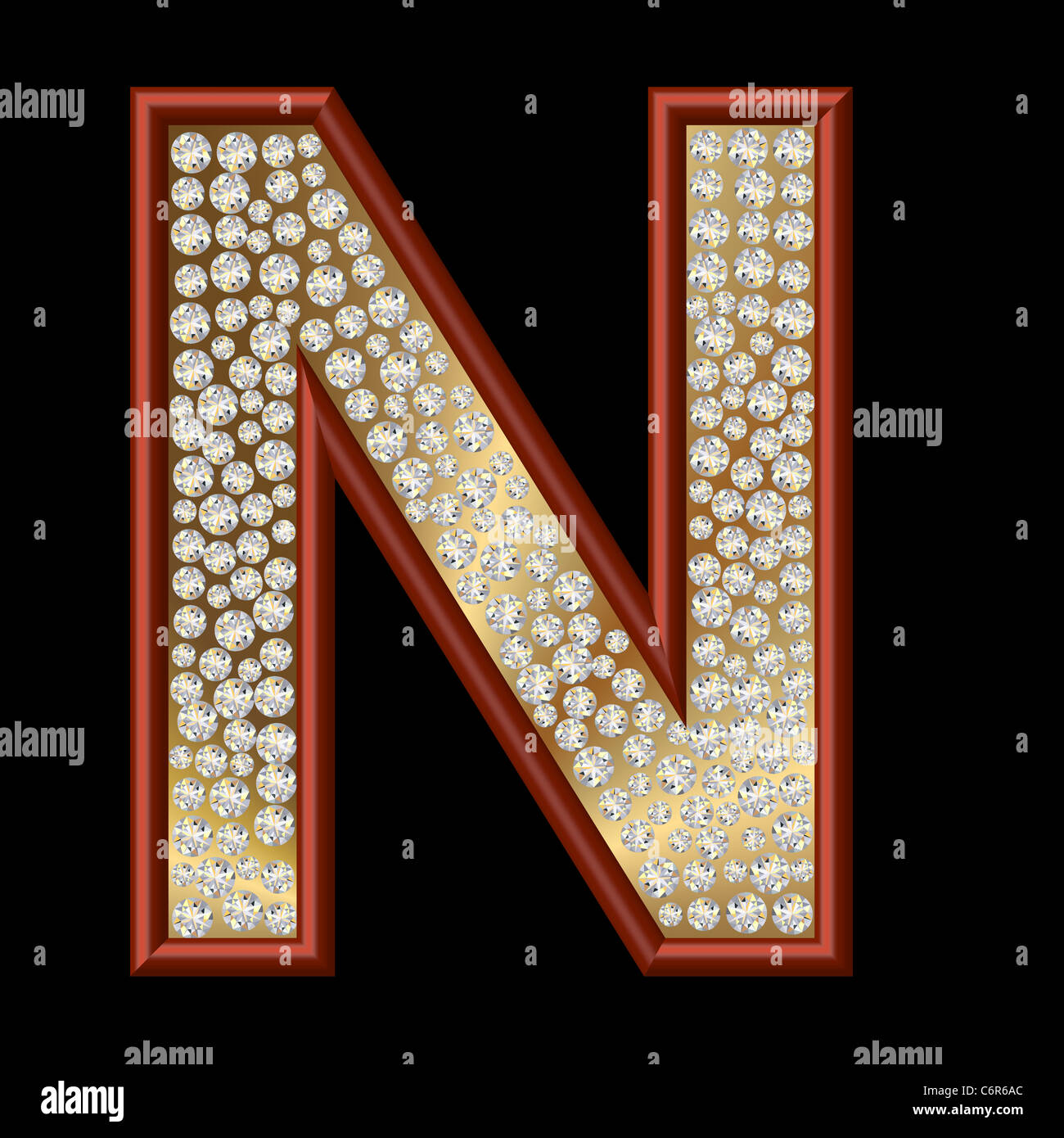 Diamond Letter Character Stock Photo - Alamy