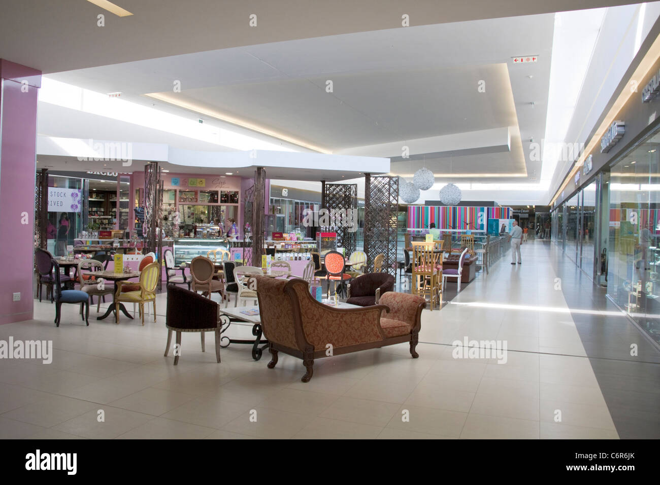 Furniture display in an upmarket shopping mall in Morningside, Sandton