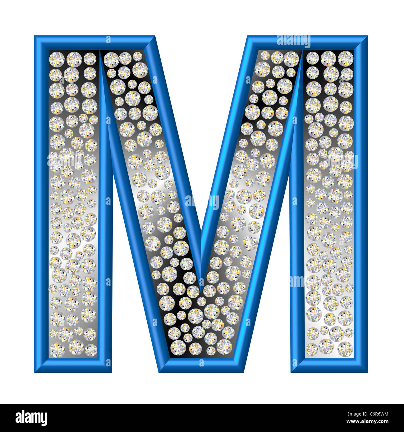 Diamond Letter Character Stock Photo - Alamy