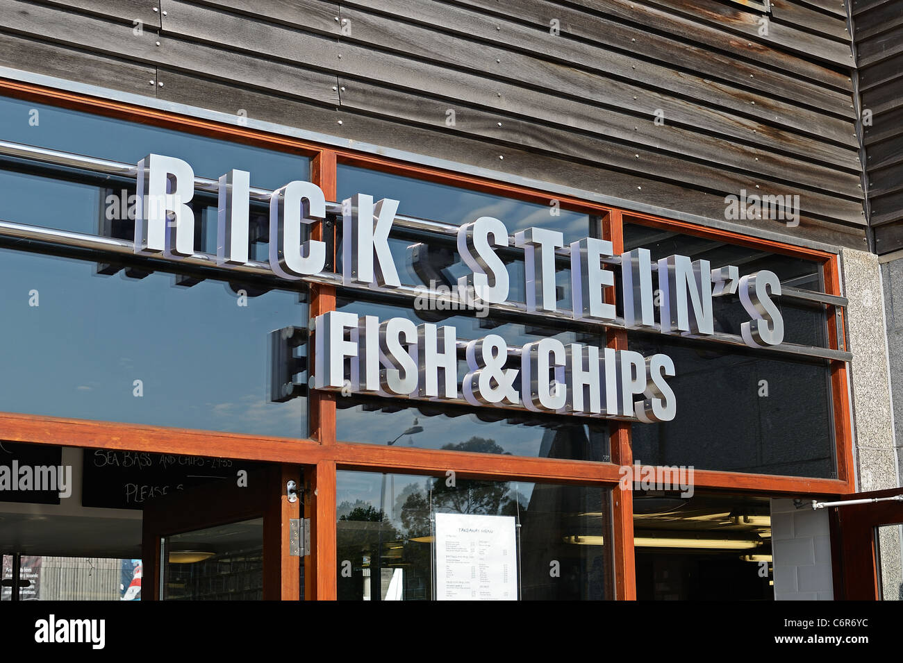 Rick Steins fish and chip shop in Falmouth, Cornwall, UK Stock Photo