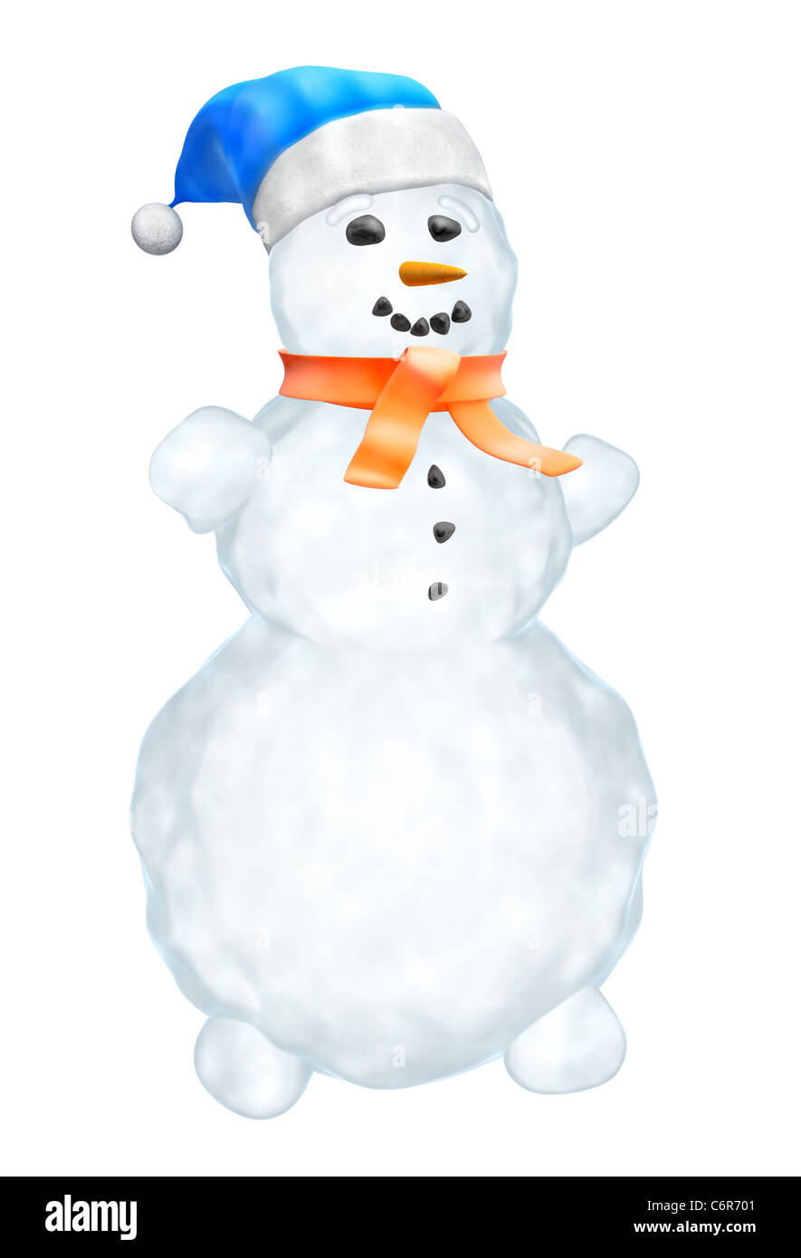 Snowman - with clipping path Stock Photo - Alamy
