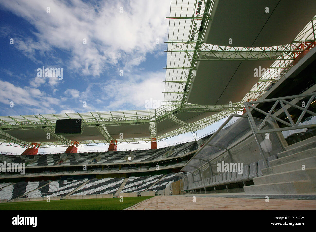 Mbombela soccer stadium Interior Stock Photo