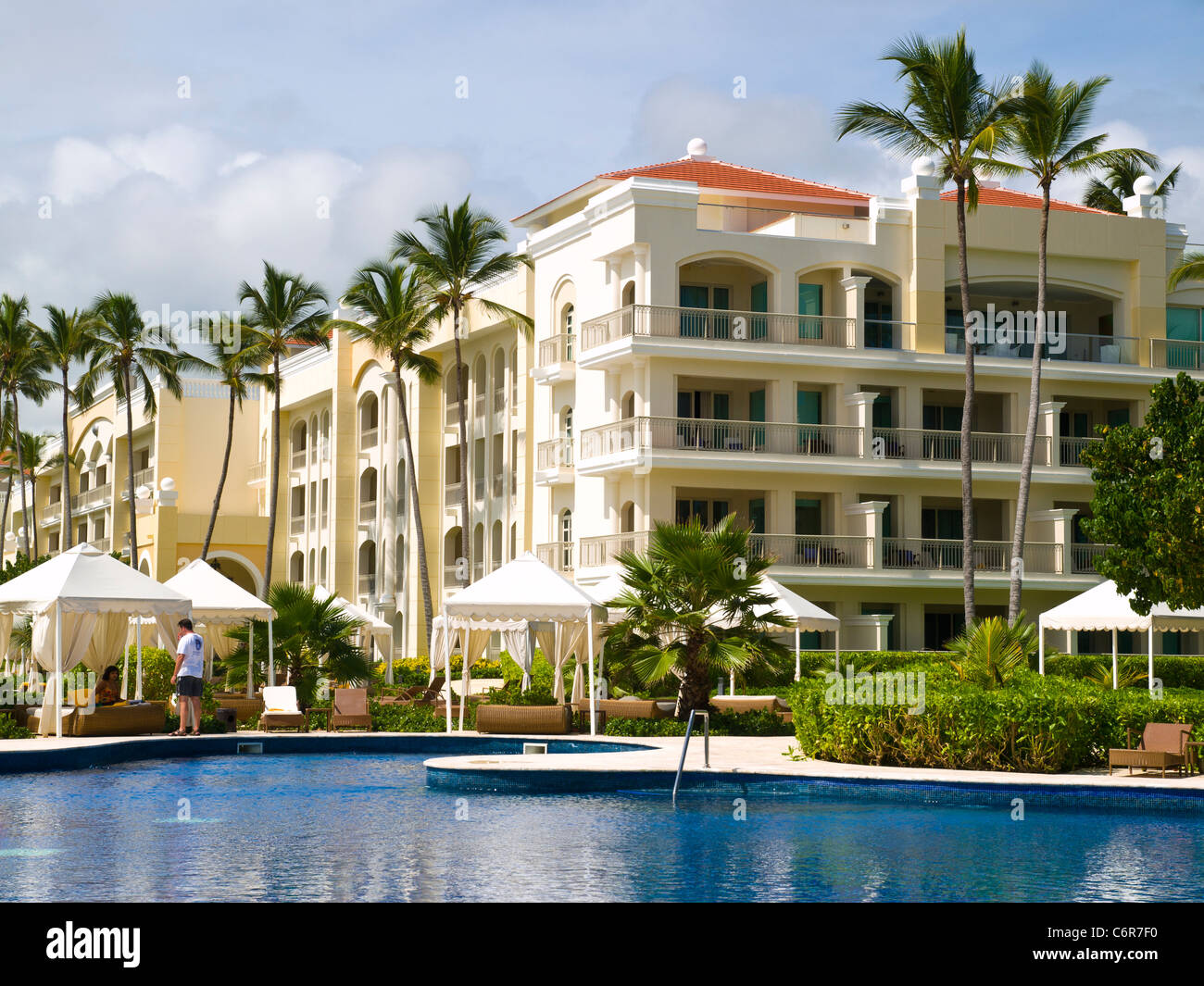 All Inclusive resort in Punta Cana, Dominican Republic Stock Photo
