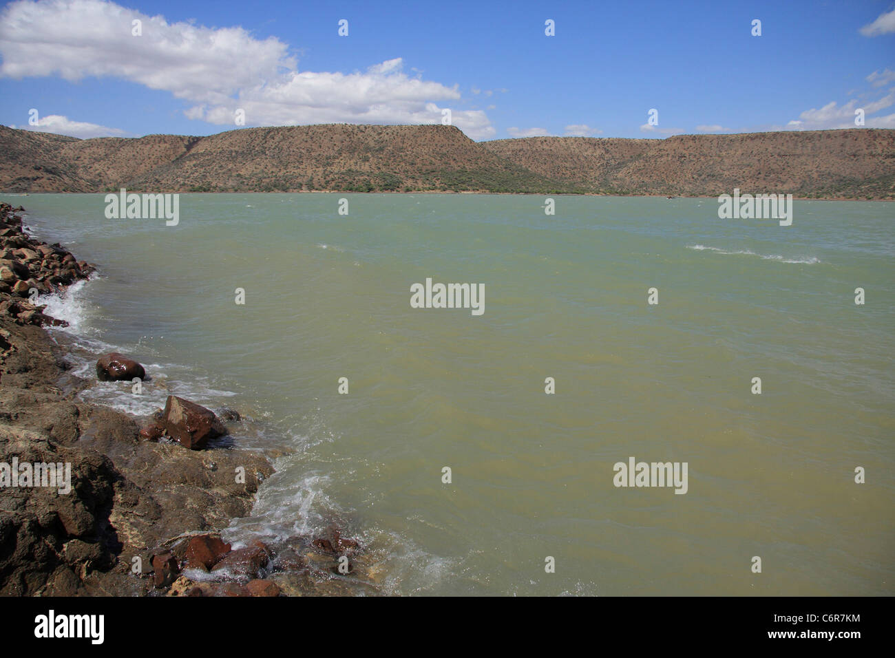 View over Van Der Kloof Dam in rough conditions Stock Photo Alamy