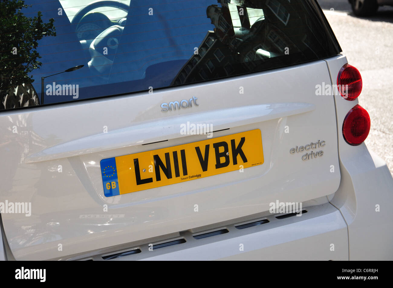 Electric Smart Car, Harley Street, City of Westminster, London, Greater London, England, United Kingdom Stock Photo