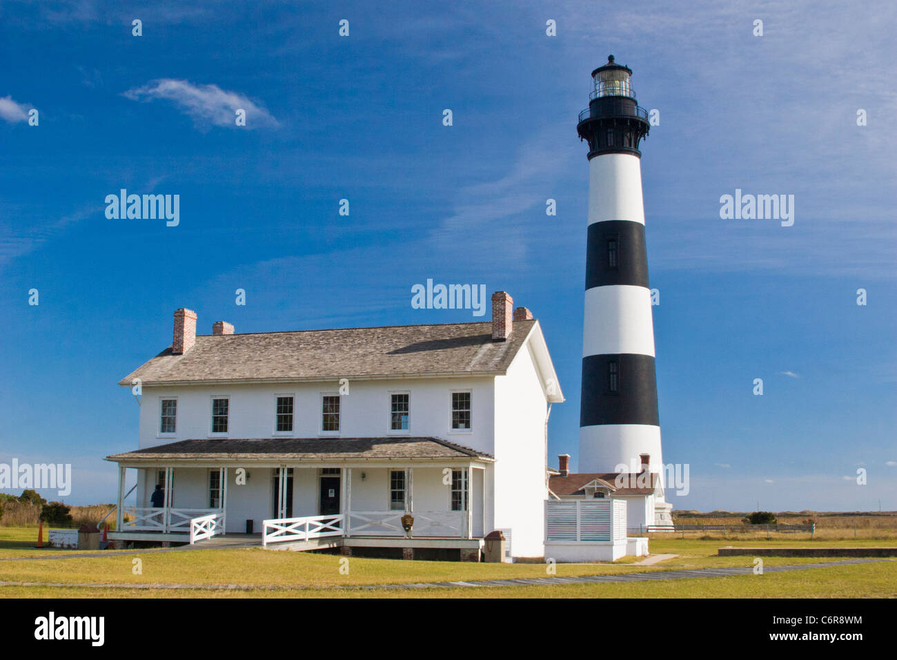 Bodie Island Lighthouse on the Outer Banks of North Carolina. Stock Photo