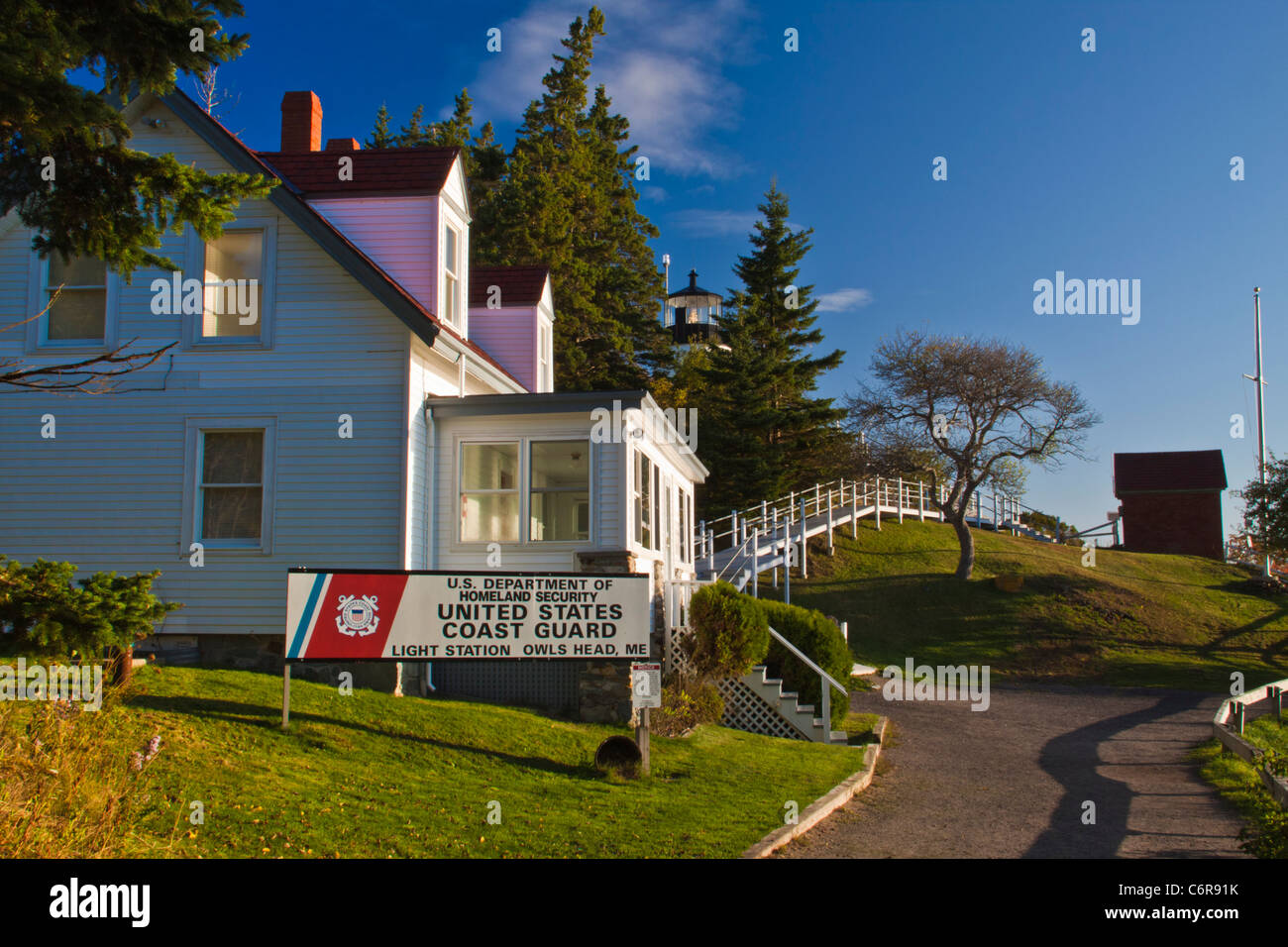 Owl's Head Lighthouse in Owl's Head State Park in Maine Stock Photo Alamy