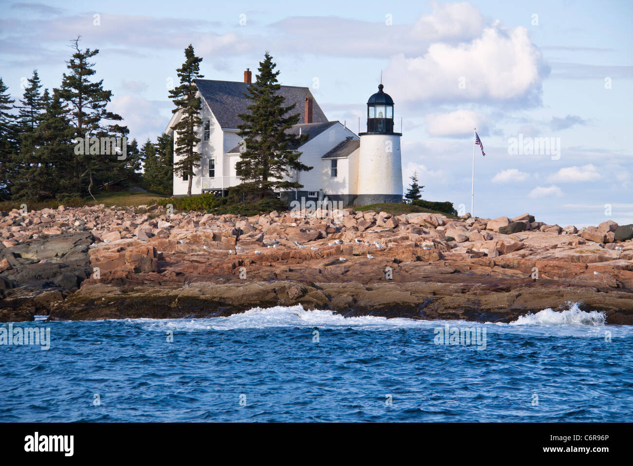 Winter Harbor Lighthouse on Mark Island, near Winter Harbor, Maine