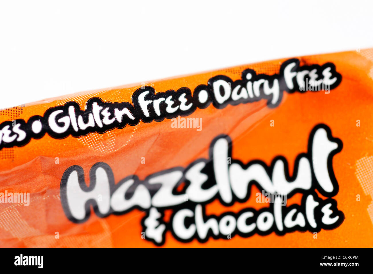Gluten Free and Dairy Free written on chocolate bar package Stock Photo Alamy