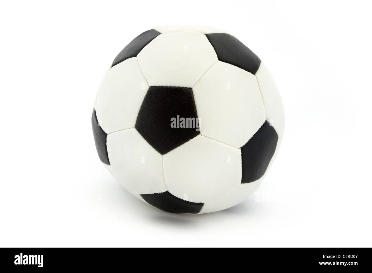 Classice black and white football over white Stock Photo