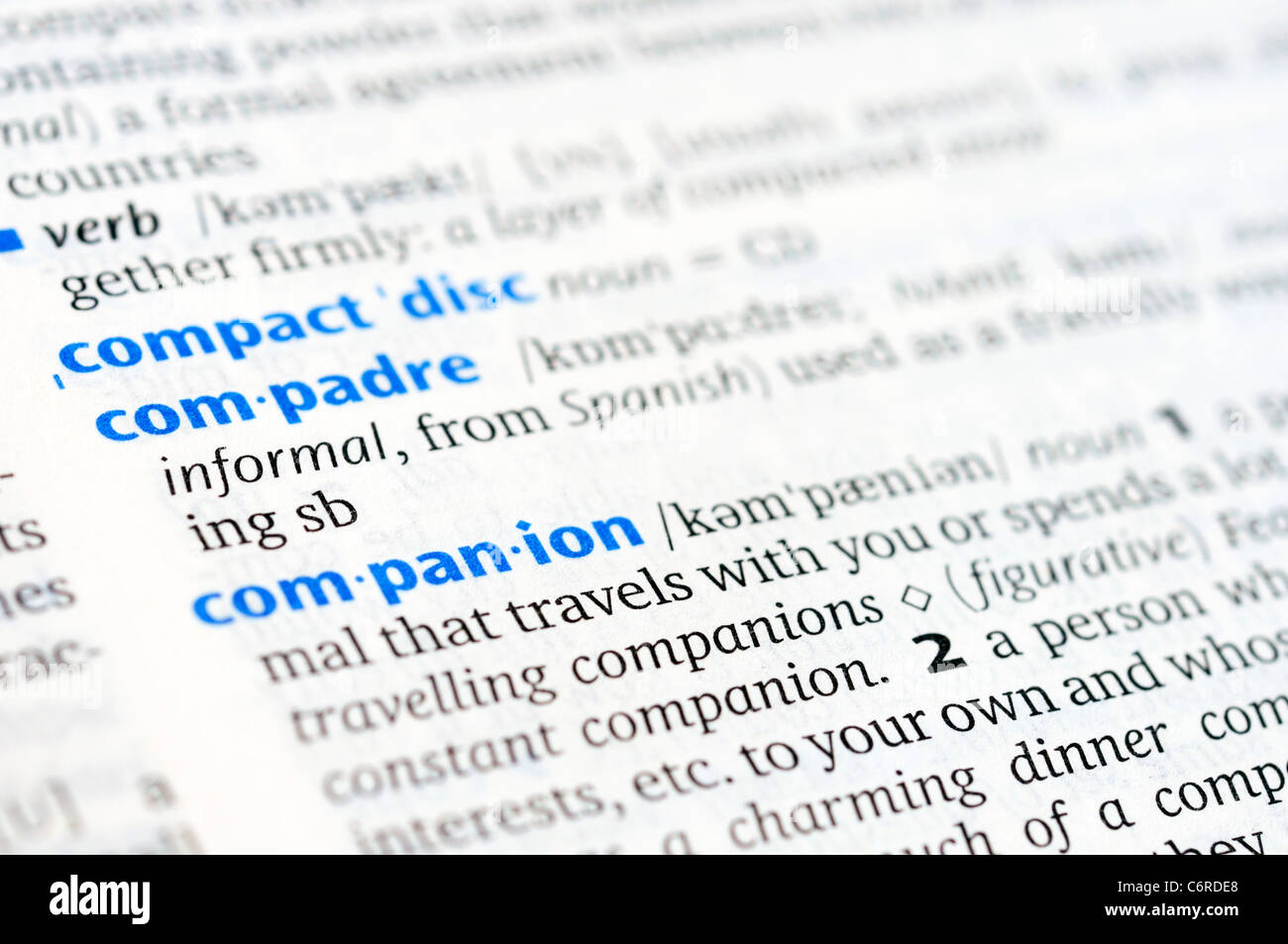 COMPANION Word Closeup In Dictionary Stock Photo Alamy companion-word-closeup-in-dictionary-stock-photo-alamy