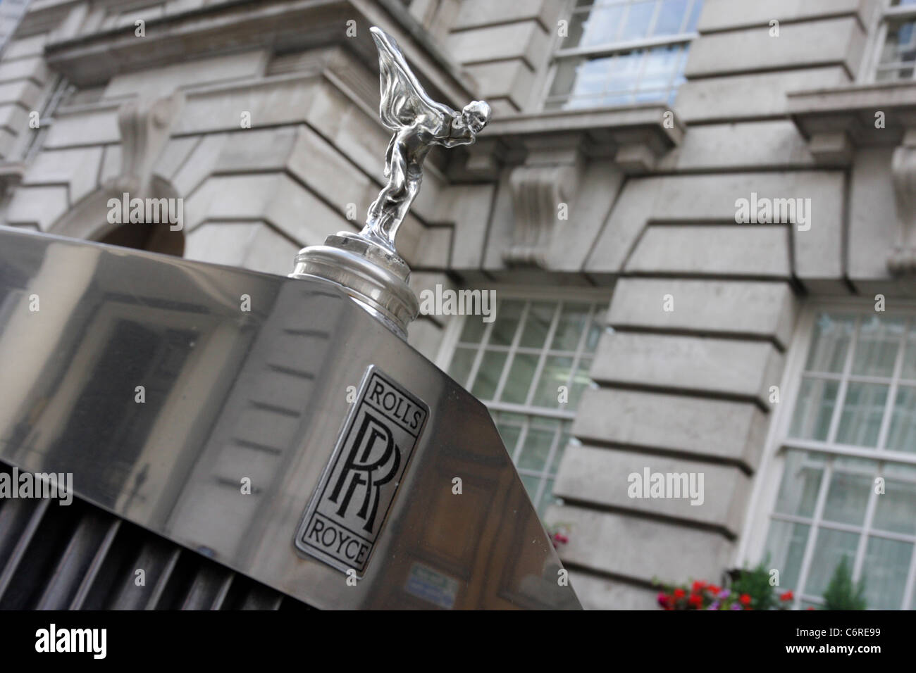 Delightful Rolls Royce Silver Cloud 11 convertible, viewed here in Pall Mall, London. Stock Photo