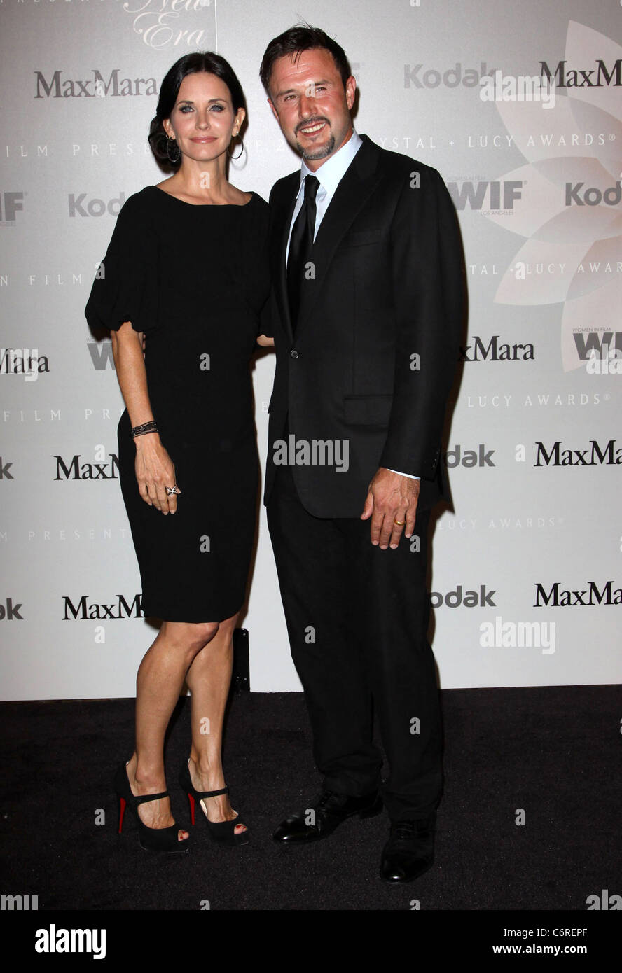 Courteney Cox and husband David Arquette 2010 Crystal + Lucy Awards: A