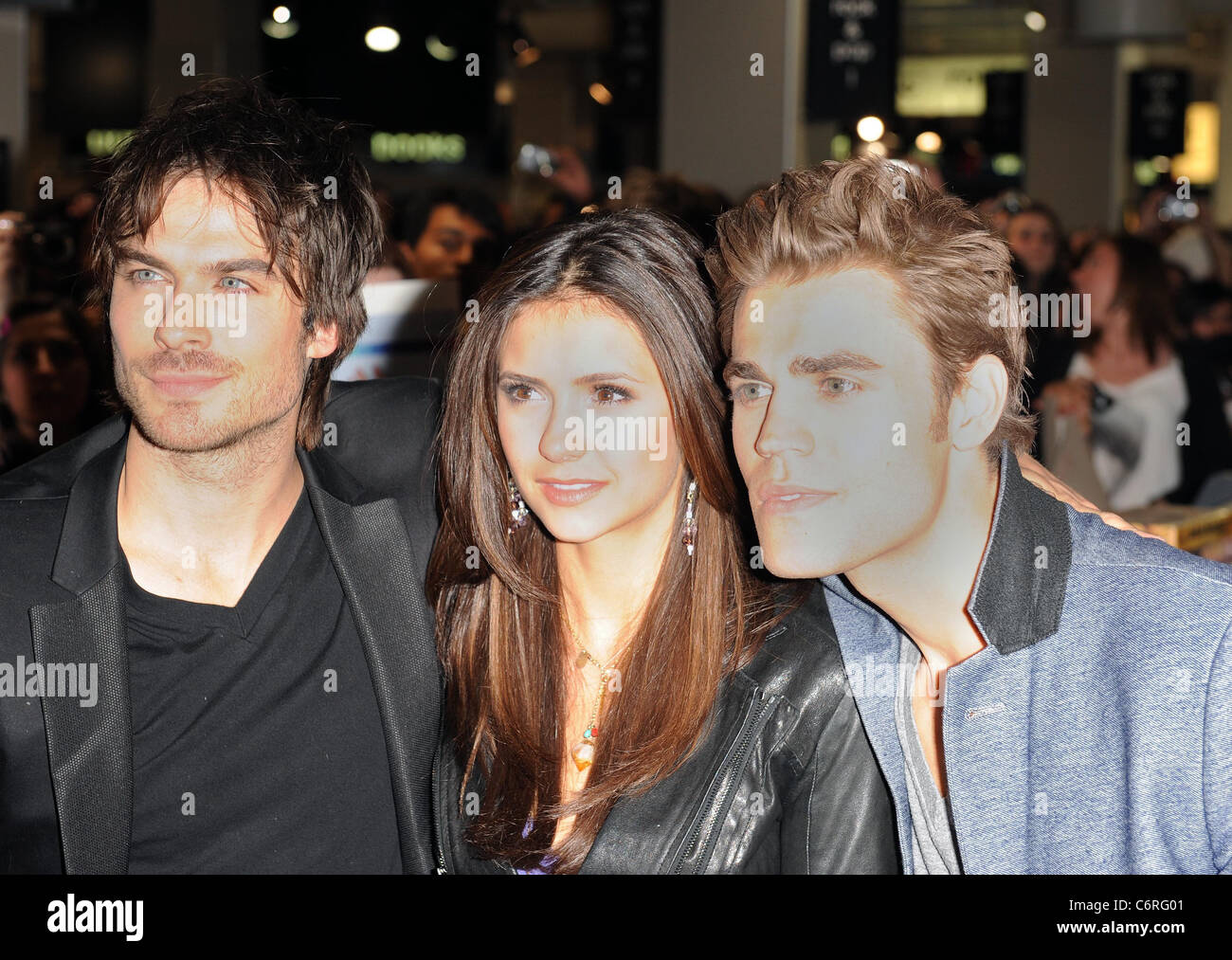 Ian Somerhalder, Nina Dobrev and Paul Wesley The cast of 'The Vampire