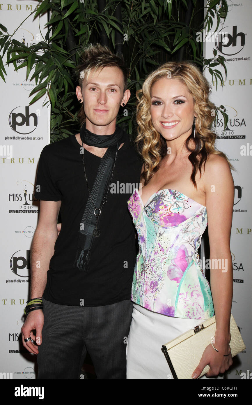 Tara Conner and Brandon Belsky arrives at the Miss USA 2010 pageant at Planet Hollywood Casino Resort Las Vegas, Nevada - Stock Photo