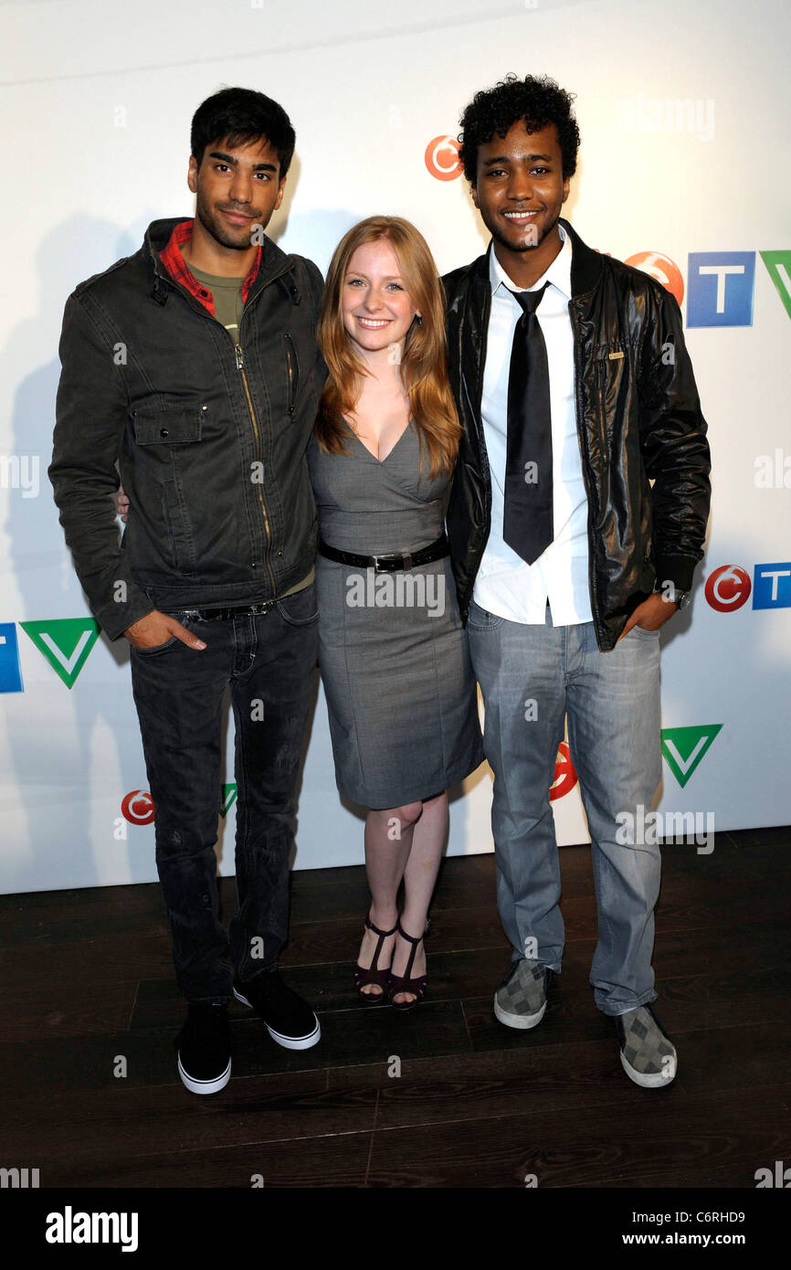 Ray Ablack (L), Charlotte Arnold, Dalmar Abuzeid (R) CTV's 2010 Upfront ...