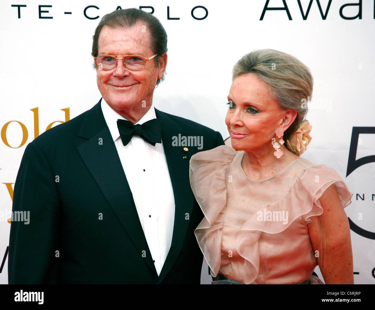 Roger Moore and his wife Kristina Tholstrup, at the Closing Ceremony of