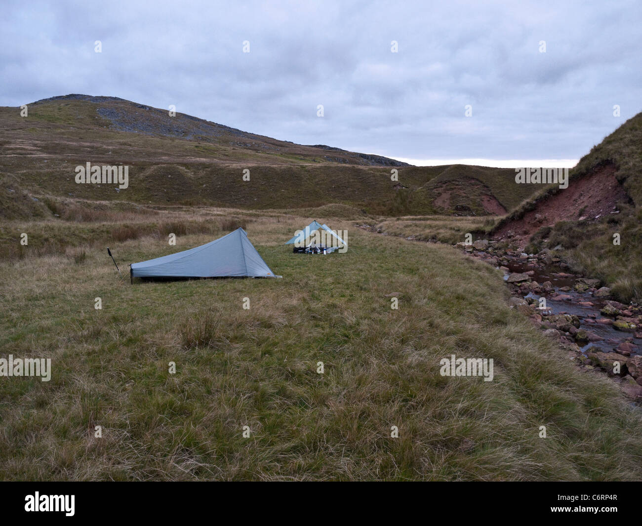Wild Camping Near To Sinc Giedd Or The Swallow Hole In Black Mountain Area Of The Brecon Beacons Stock Photo Alamy