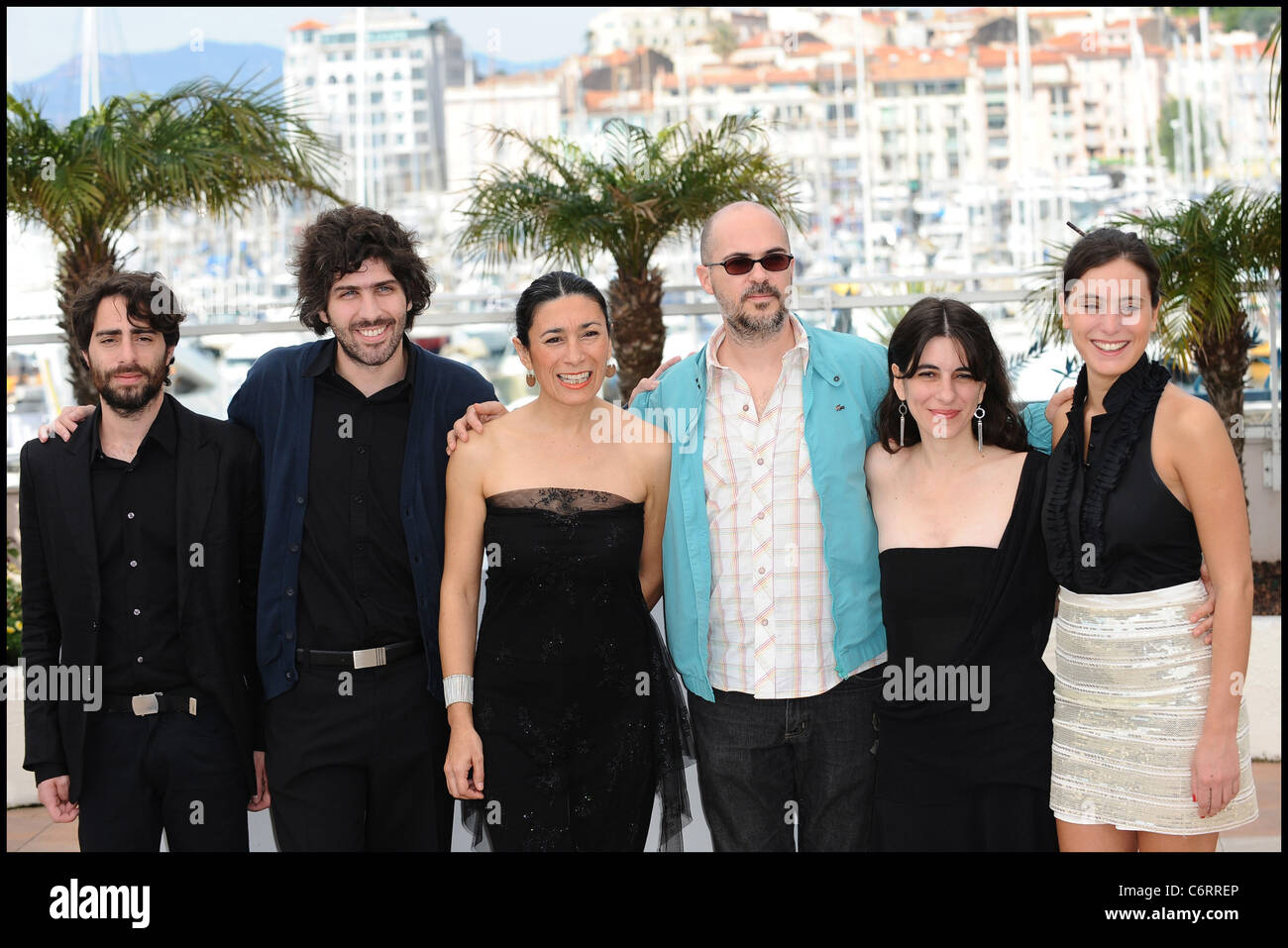 Raul Lagger, Ivan Fund, Eva Bianco. Santiago Loza, Adela Sanchez and  Victoria Raposo Cannes International Film Festival 2010 Stock Photo - Alamy