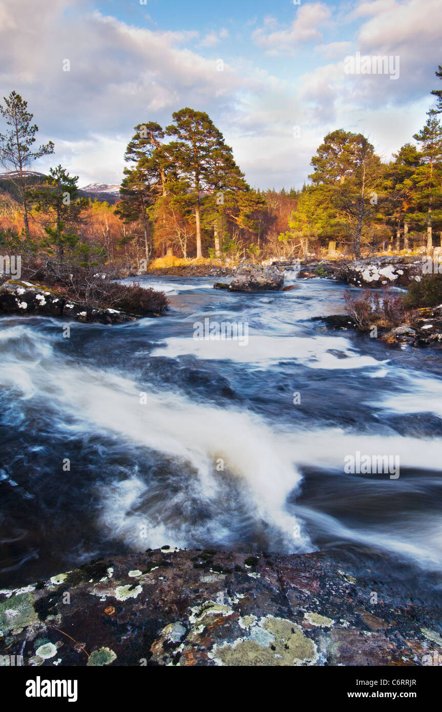 River Cannich near River Cannick Scotland highland water flow, Scotland Stock Photo