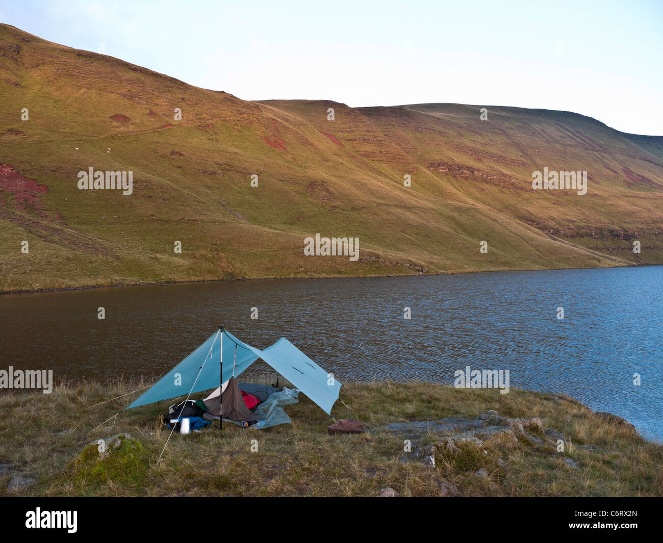 Wild Camping On The Shoes Of Llyn Y Fan Fawr In The Black Mountain Area Of Brecon Beacons Stock Photo Alamy