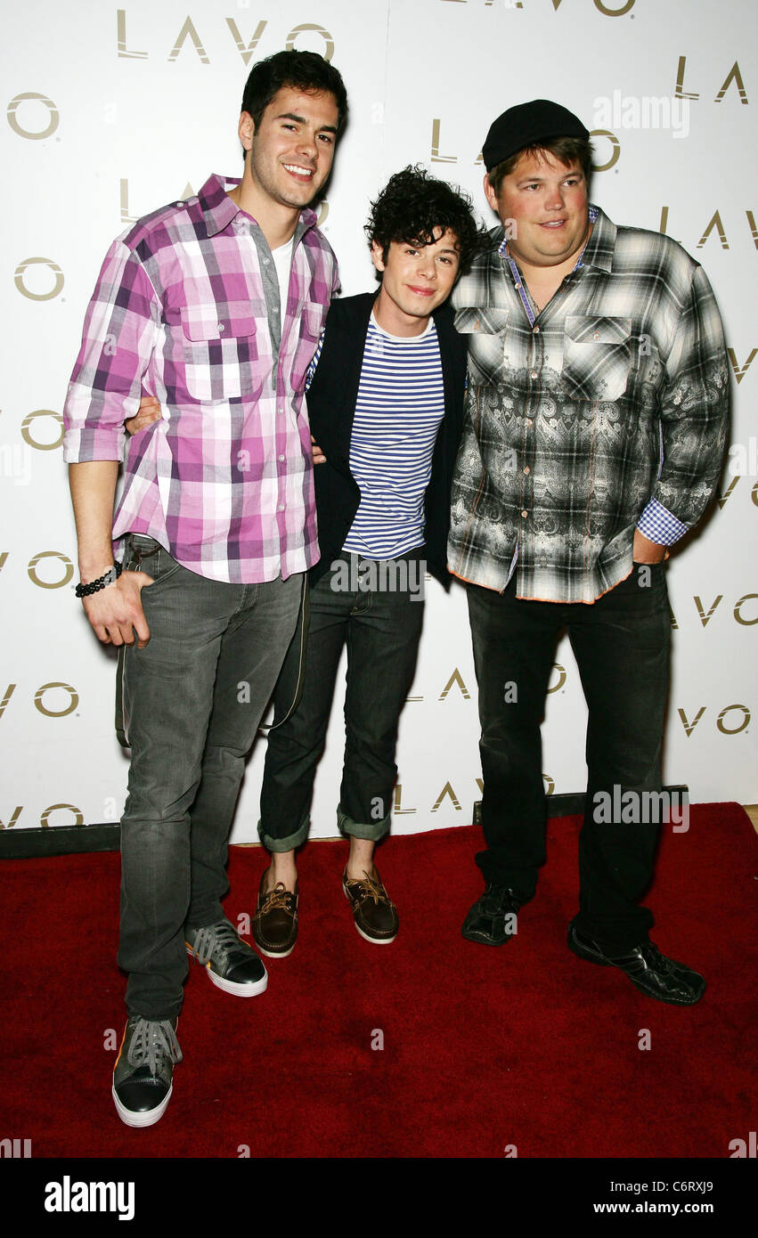 Jayson Blair, Paul Iacono and Jareb Dauplaise Lavo celebrates