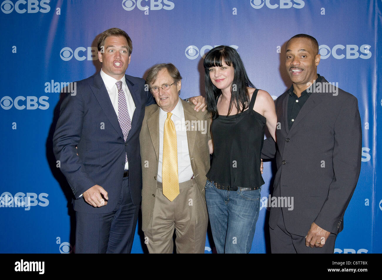 Michael Weatherly, David McCallum, Pauley Perrette and Rocky Carrooll CBS Upfronts for 2010 2011 Season held at Lincoln Center Stock Photo