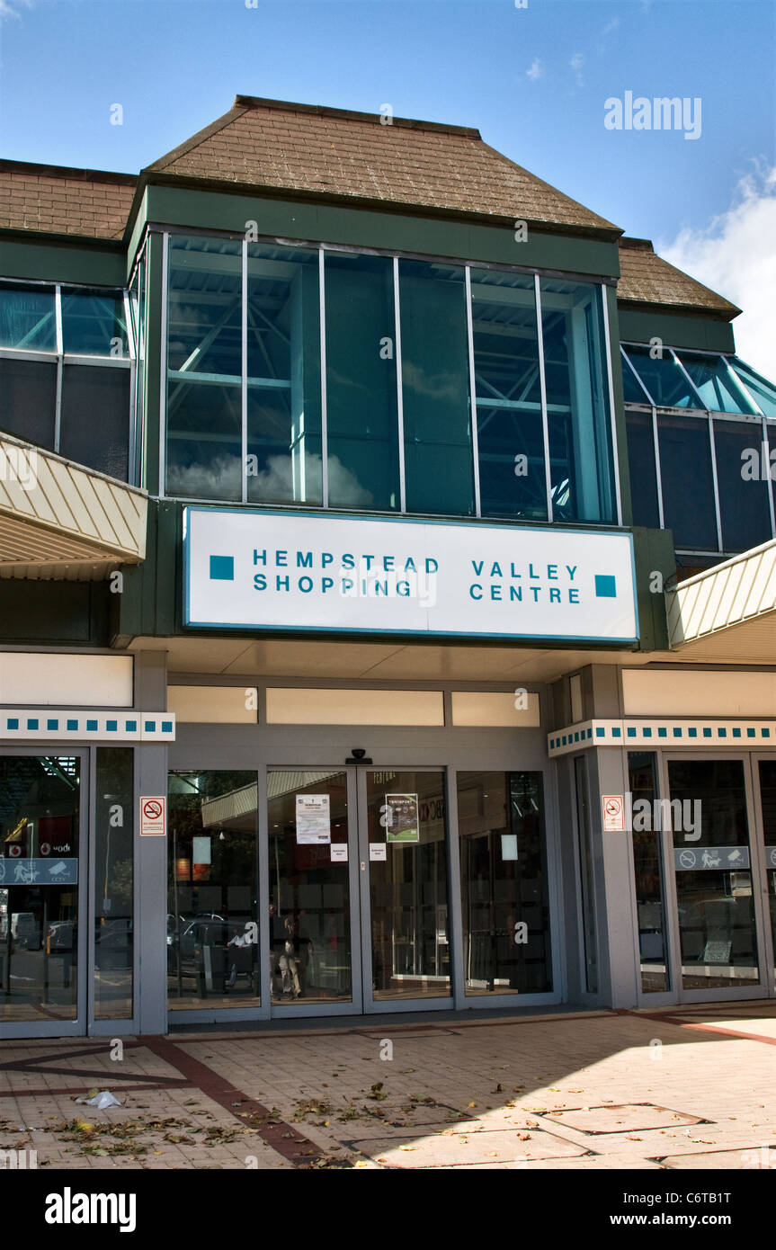 Hempstead Valley Shopping Centre sign and entrance, Gillingham, Kent England Stock Photo