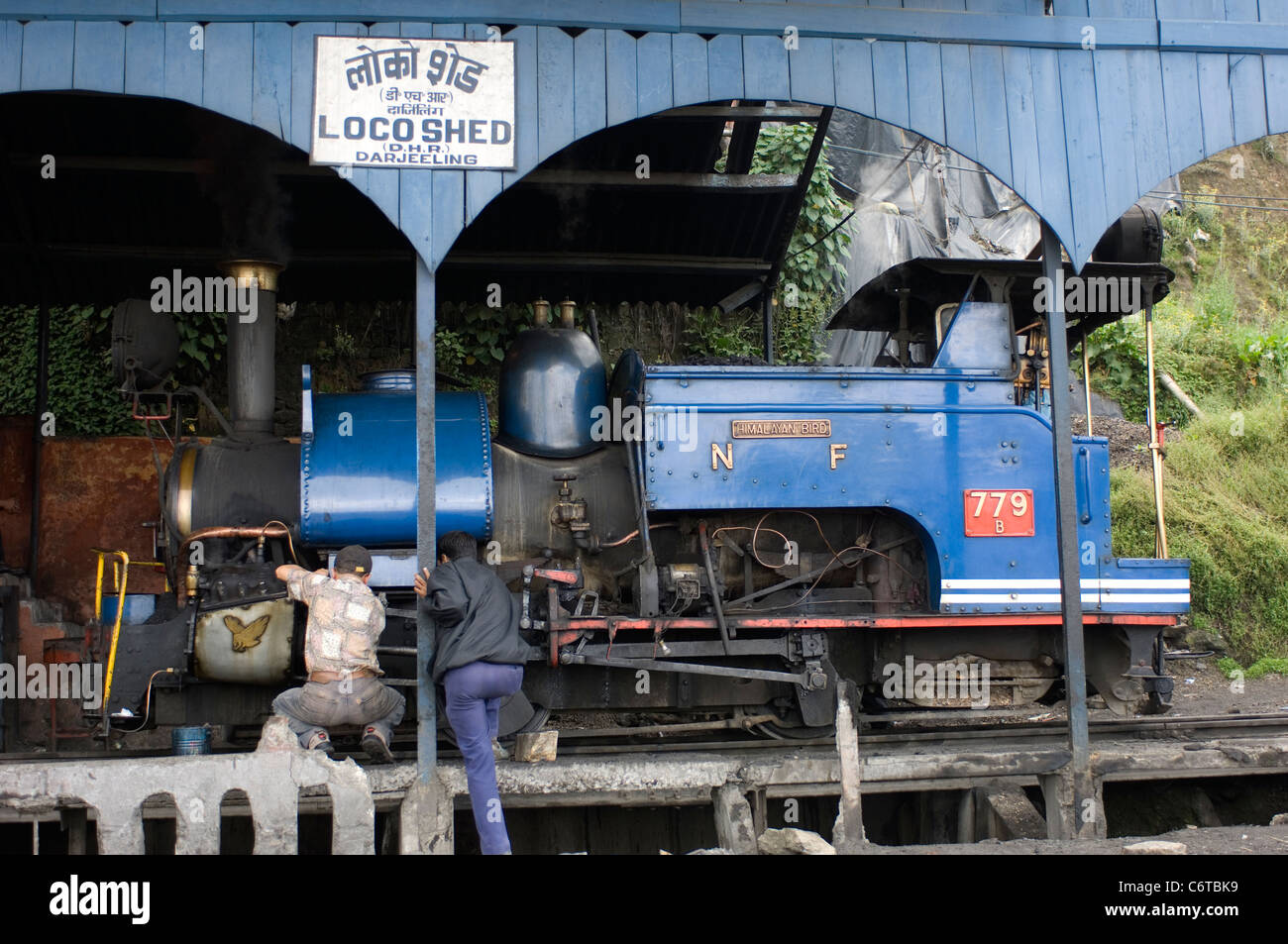 A from the narrow gauge railway line at Darjeeling, India