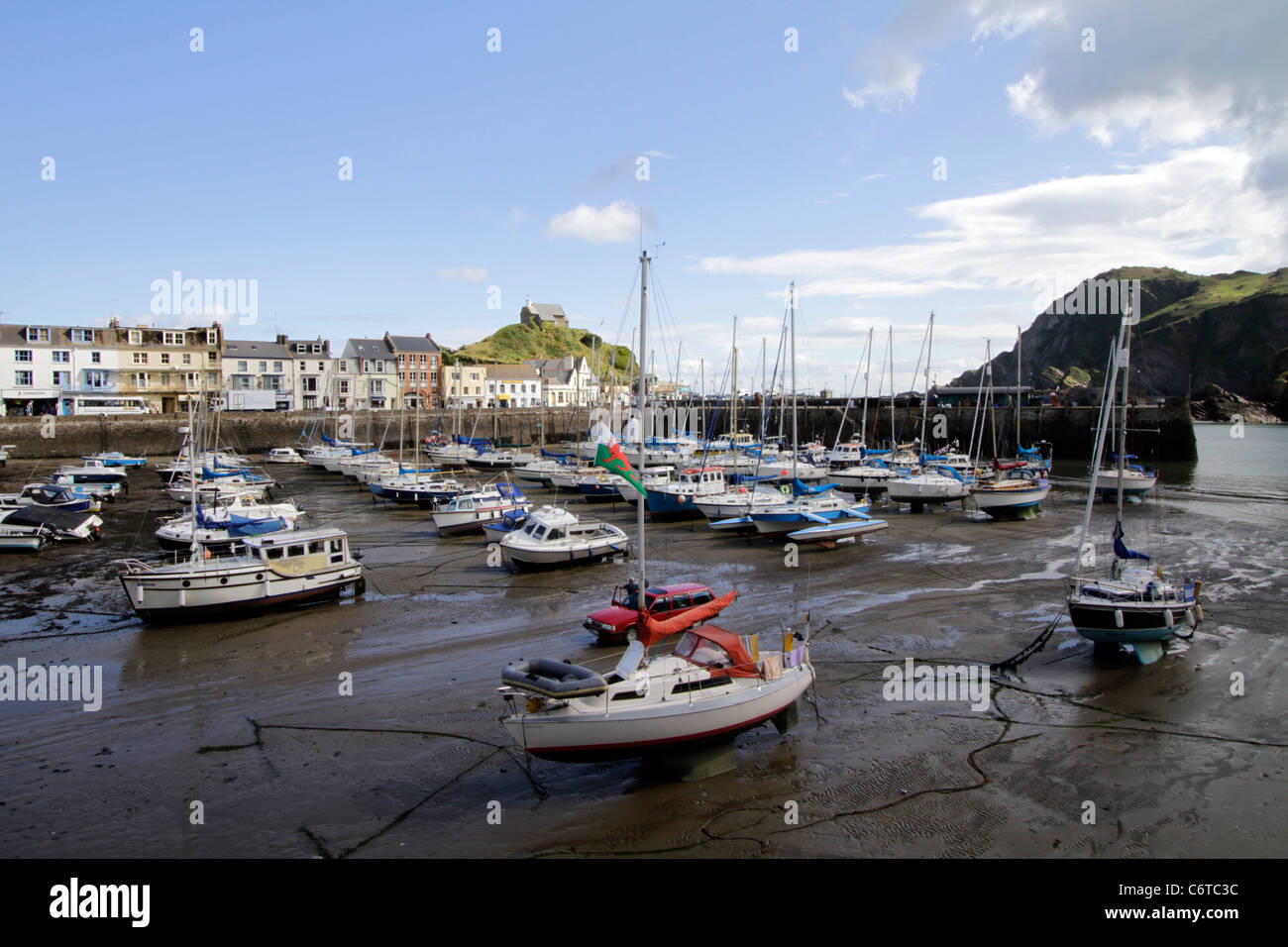 Harbour at low tide Stock Photo Alamy