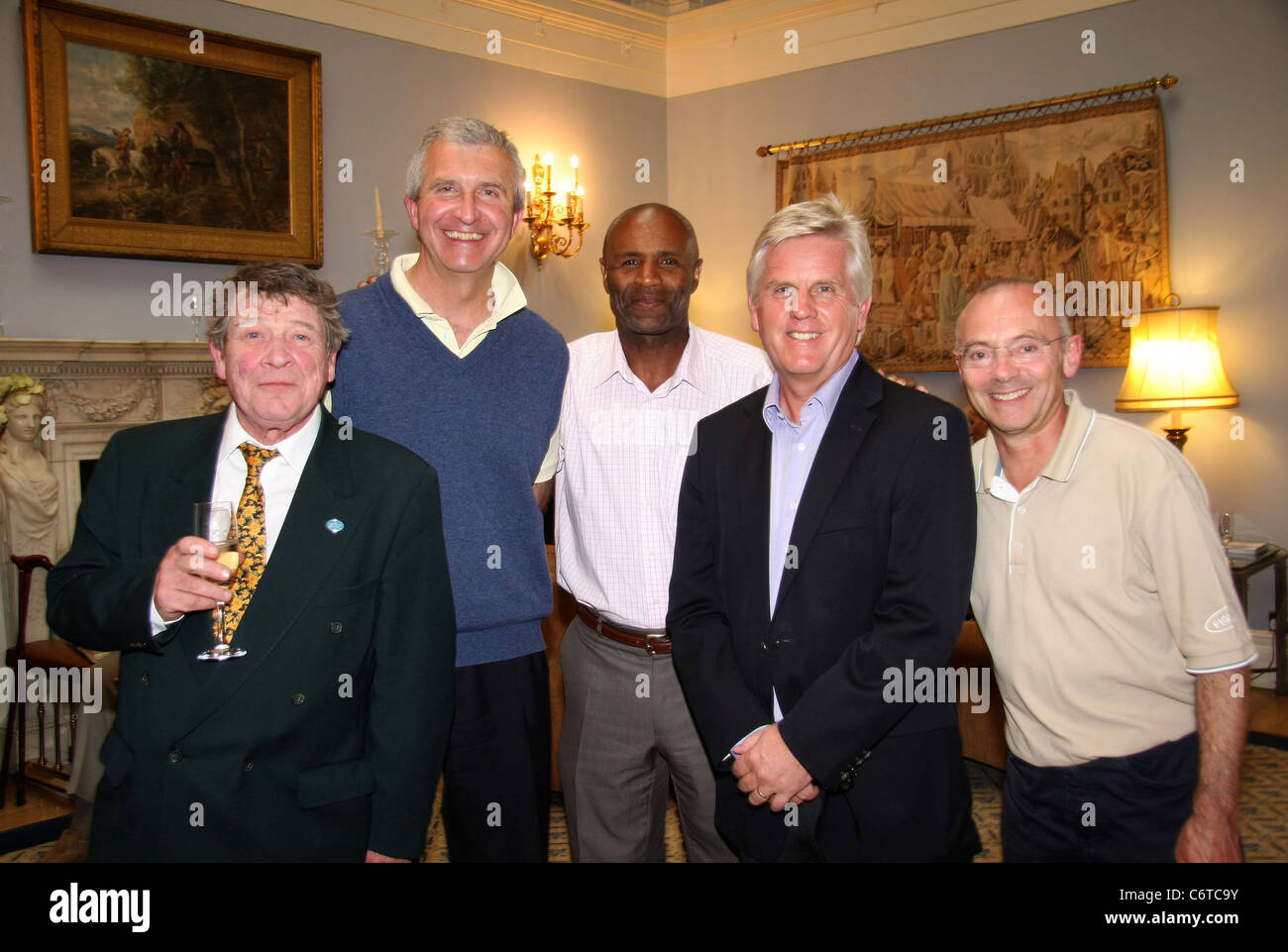 Roy Holder, Rob Bonnet, Luther Blissett, Steve Rider, Graham Dene Celebrities Guild of Great Britain Celebrity-Am Golf Stock Photo