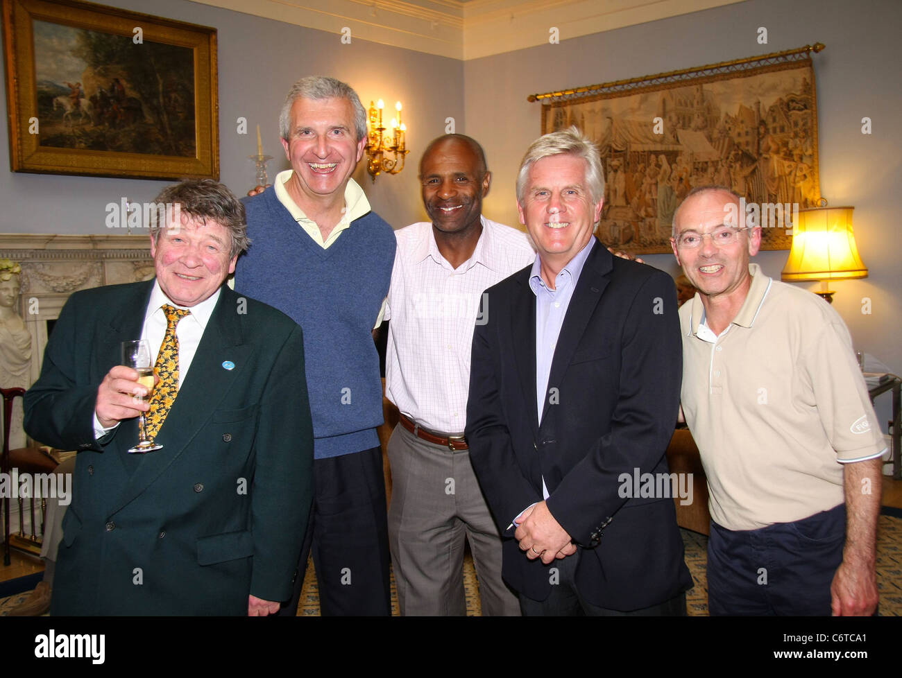 Roy Holder, Rob Bonnet, Luther Blissett, Steve Rider, Graham Dene Celebrities Guild of Great Britain Celebrity-Am Golf Stock Photo