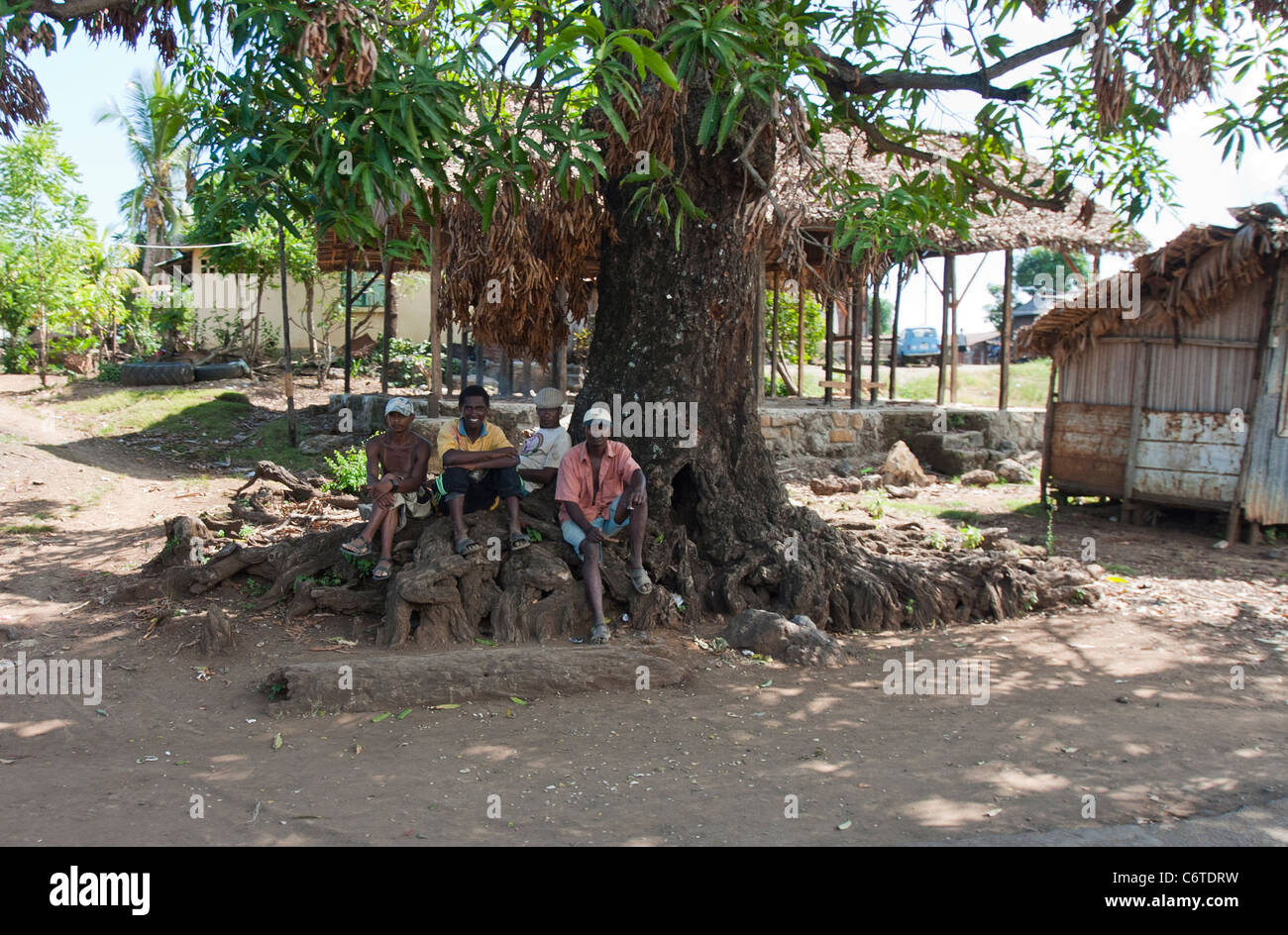 Madagascar, Malagasy People workers in  Nosy Be island, geography Africa. Stock Photo