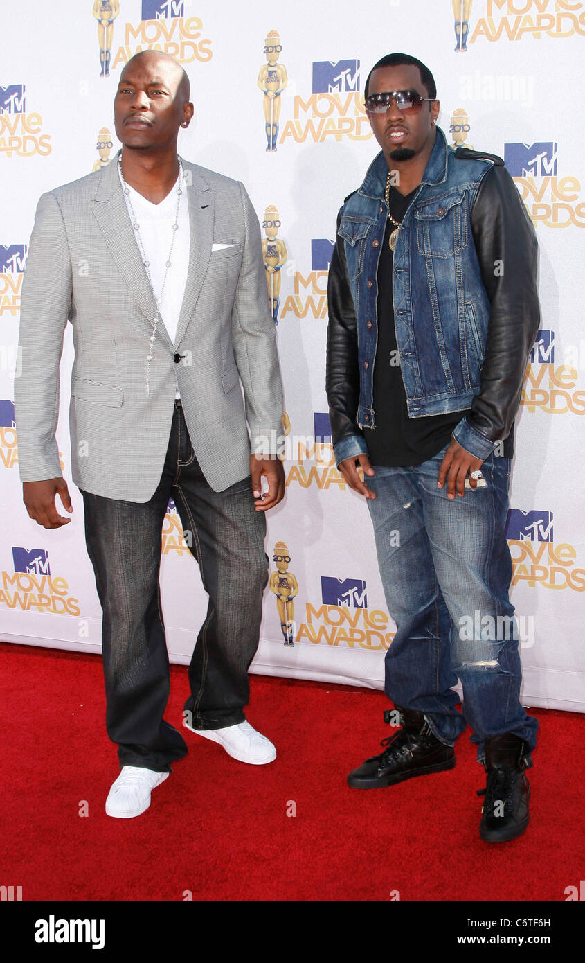 Tyrese Gibson and Sean Combs aka P Diddy 2010 MTV Movie Awards