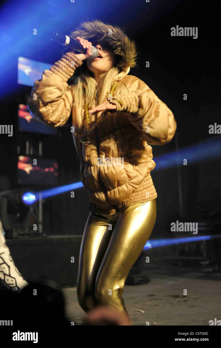Yo-landi Vi$$er of Die Antwoord performing live in concert Cape Town ...