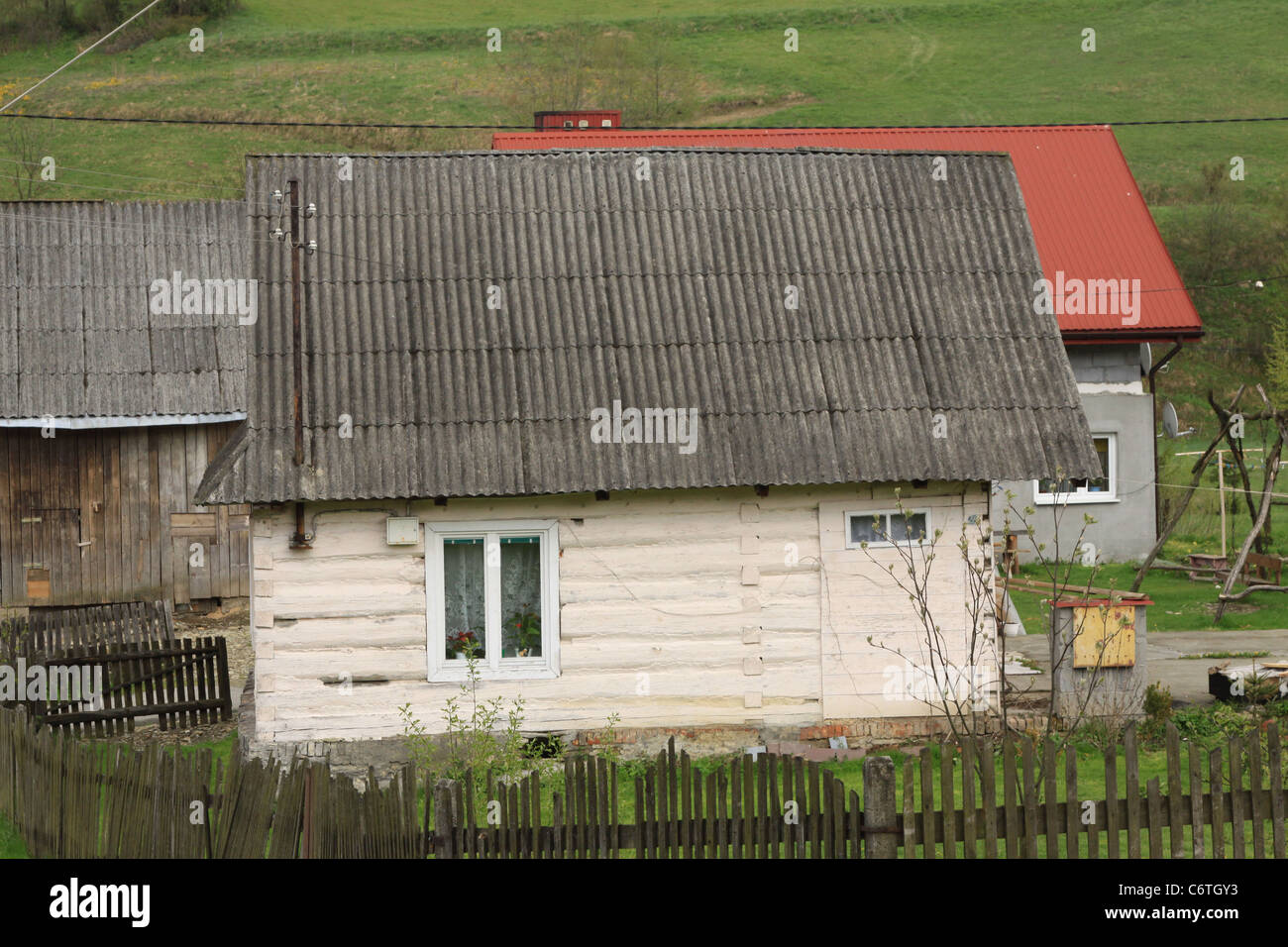 Traditional construction Polish house Stock Photo Alamy